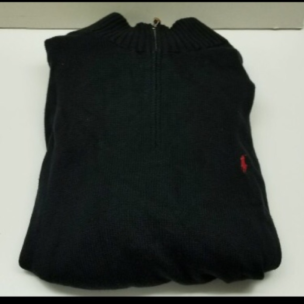 Polo Ralph Lauren 1/4 Zip 2XLT Tall Black Pullover